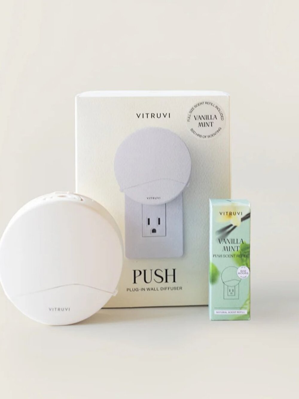 Vitruvi x Jilly Box Push Plug-In Wall Diffuser With Scent